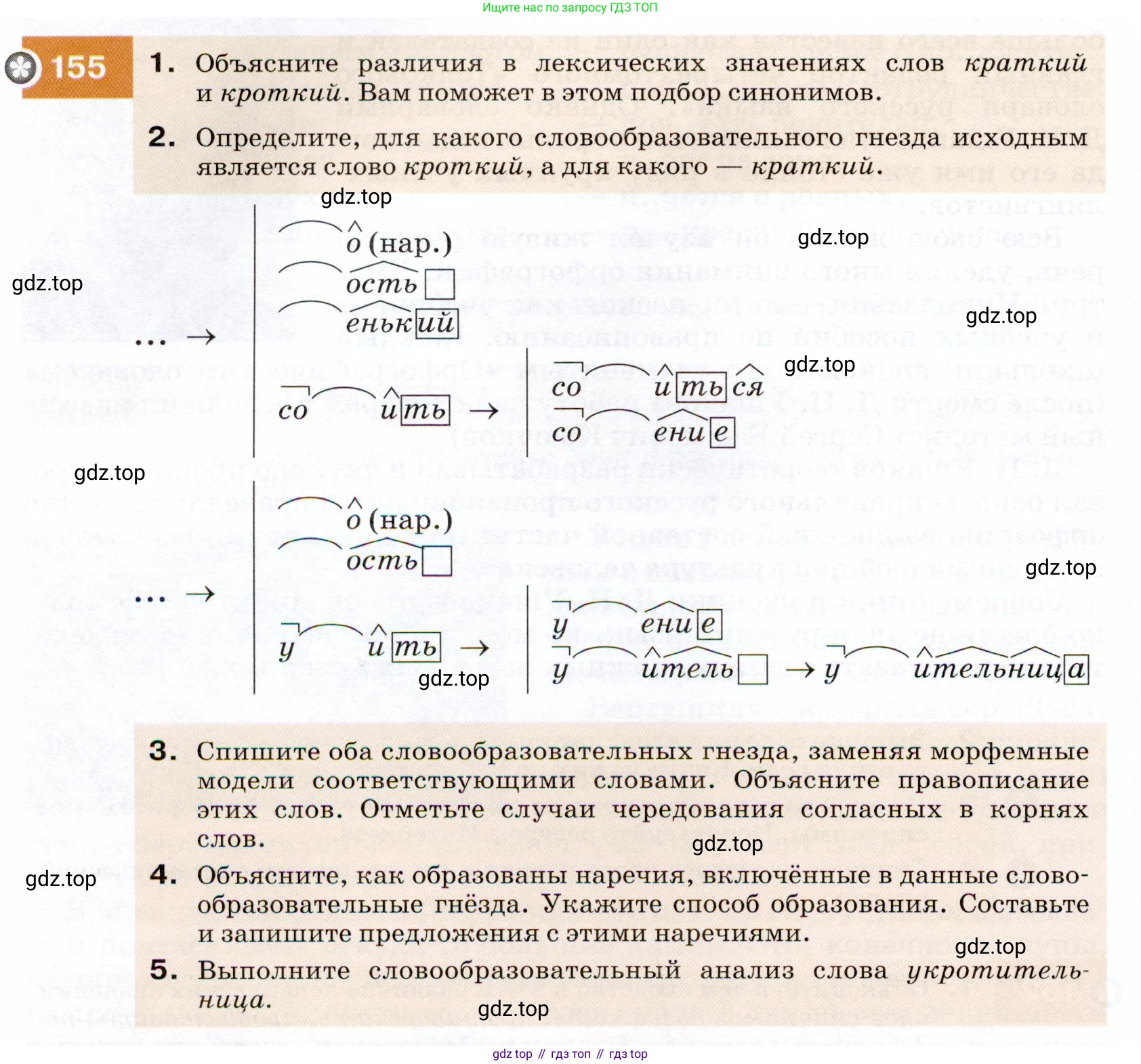 ГДЗ Русский язык, 7 класс Учебник, авторы: Разумовская Маргарита Михайловна, Львова Светлана Ивановна, Капинос Валентина Ивановна, Львов Валентин Витальевич, Сергеева Наталья Николаевна, Соловейчик Марина Сергеевна, издательство Просвещение, Москва, 2021, белого цвета, страница 56, номер 155, Условие