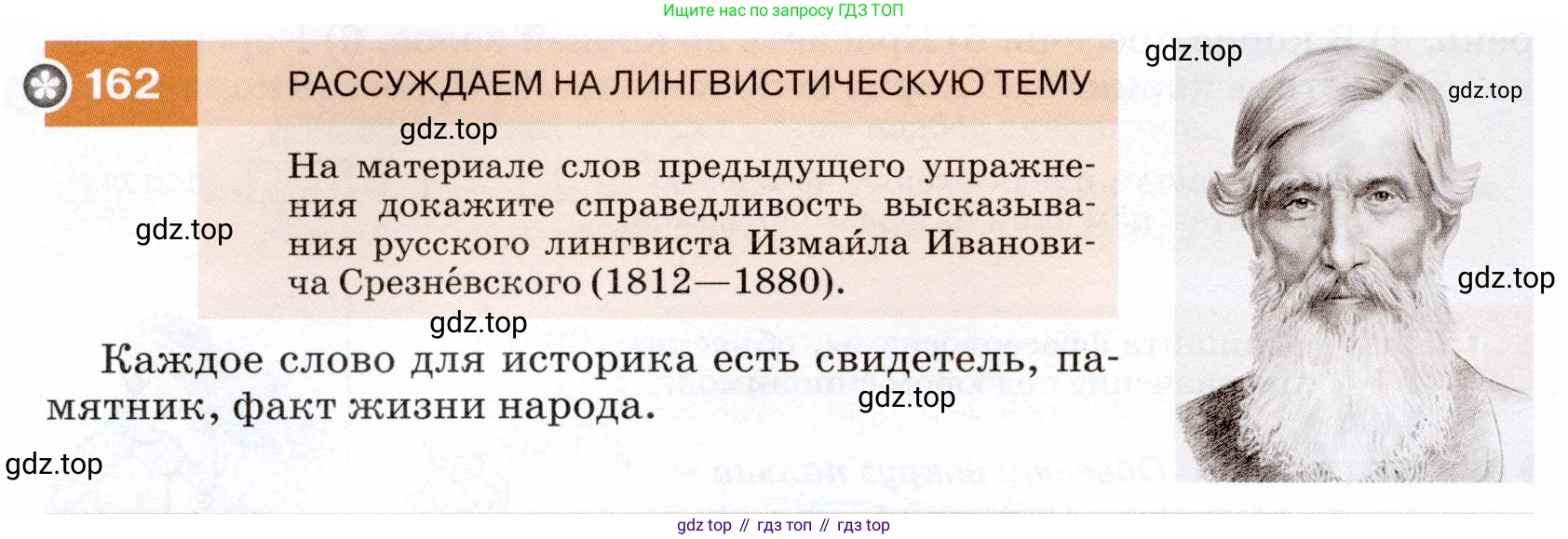 ГДЗ Русский язык, 7 класс Учебник, авторы: Разумовская Маргарита Михайловна, Львова Светлана Ивановна, Капинос Валентина Ивановна, Львов Валентин Витальевич, Сергеева Наталья Николаевна, Соловейчик Марина Сергеевна, издательство Просвещение, Москва, 2021, белого цвета, страница 58, номер 162, Условие