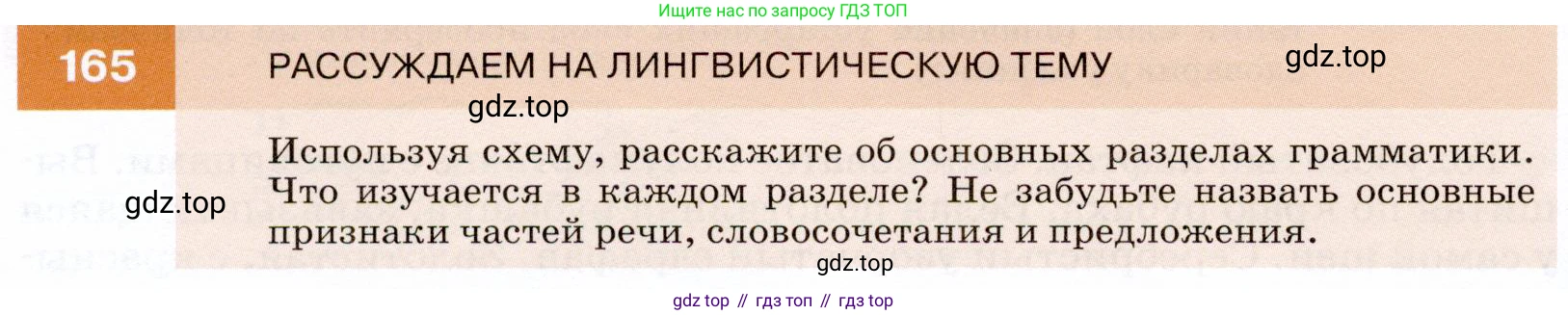 ГДЗ Русский язык, 7 класс Учебник, авторы: Разумовская Маргарита Михайловна, Львова Светлана Ивановна, Капинос Валентина Ивановна, Львов Валентин Витальевич, Сергеева Наталья Николаевна, Соловейчик Марина Сергеевна, издательство Просвещение, Москва, 2021, белого цвета, страница 58, номер 165, Условие