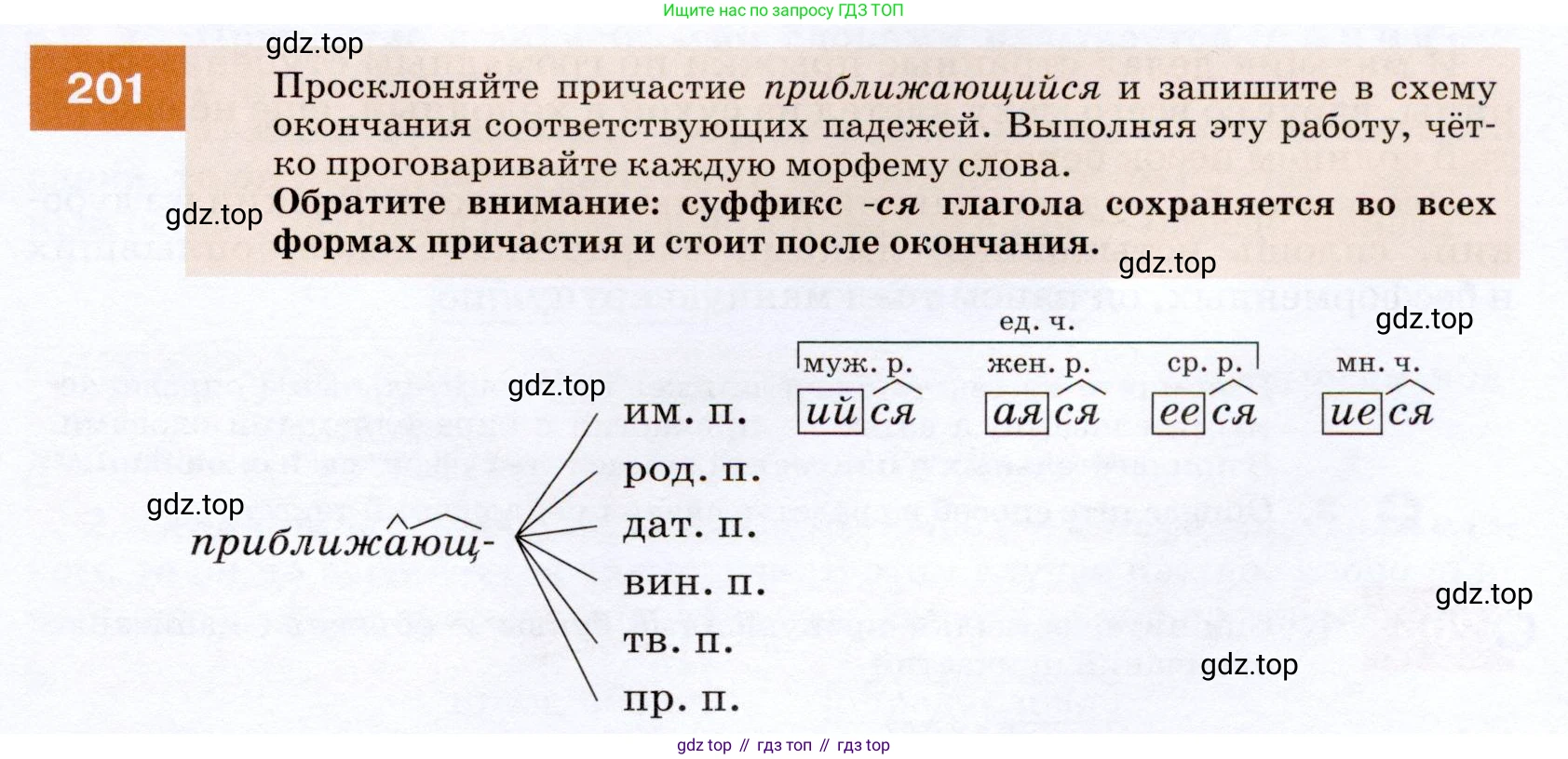 ГДЗ Русский язык, 7 класс Учебник, авторы: Разумовская Маргарита Михайловна, Львова Светлана Ивановна, Капинос Валентина Ивановна, Львов Валентин Витальевич, Сергеева Наталья Николаевна, Соловейчик Марина Сергеевна, издательство Просвещение, Москва, 2021, белого цвета, страница 73, номер 201, Условие