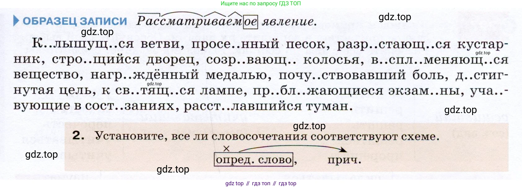 ГДЗ Русский язык, 7 класс Учебник, авторы: Разумовская Маргарита Михайловна, Львова Светлана Ивановна, Капинос Валентина Ивановна, Львов Валентин Витальевич, Сергеева Наталья Николаевна, Соловейчик Марина Сергеевна, издательство Просвещение, Москва, 2021, белого цвета, страница 82, номер 225, Условие (продолжение 2)