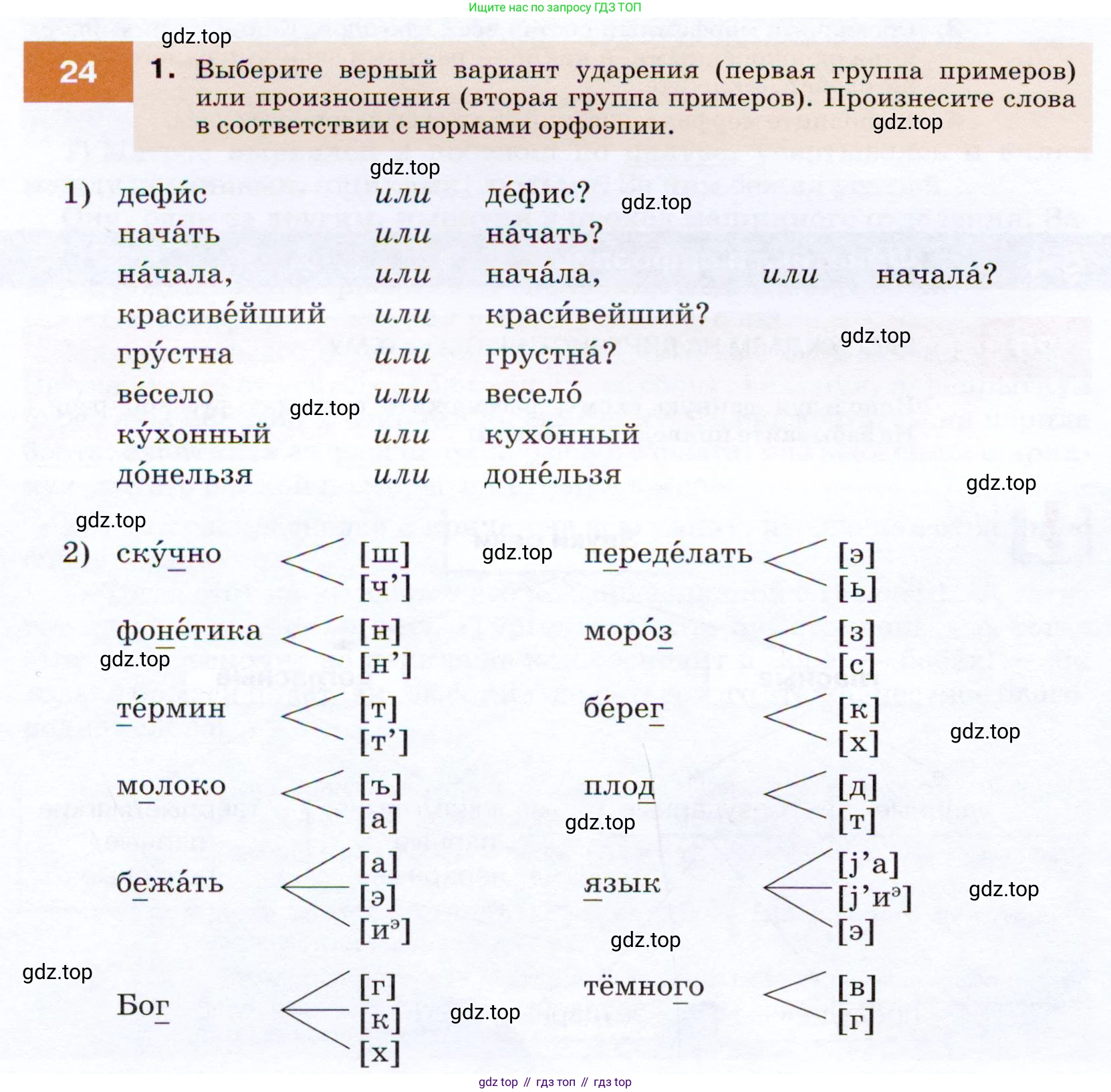 ГДЗ Русский язык, 7 класс Учебник, авторы: Разумовская Маргарита Михайловна, Львова Светлана Ивановна, Капинос Валентина Ивановна, Львов Валентин Витальевич, Сергеева Наталья Николаевна, Соловейчик Марина Сергеевна, издательство Просвещение, Москва, 2021, белого цвета, страница 14, номер 24, Условие