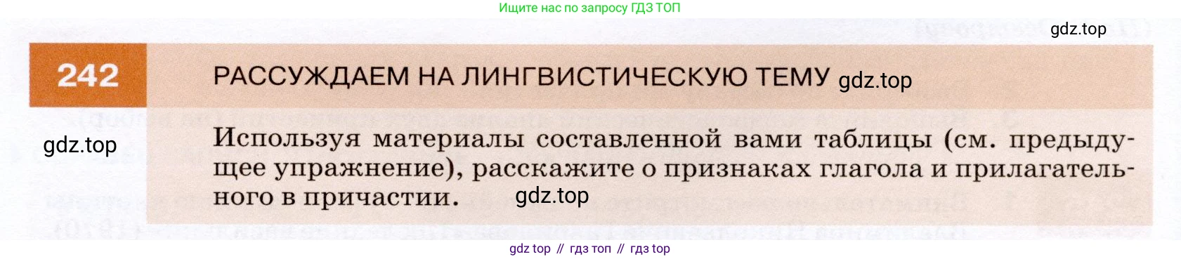 ГДЗ Русский язык, 7 класс Учебник, авторы: Разумовская Маргарита Михайловна, Львова Светлана Ивановна, Капинос Валентина Ивановна, Львов Валентин Витальевич, Сергеева Наталья Николаевна, Соловейчик Марина Сергеевна, издательство Просвещение, Москва, 2021, белого цвета, страница 89, номер 242, Условие