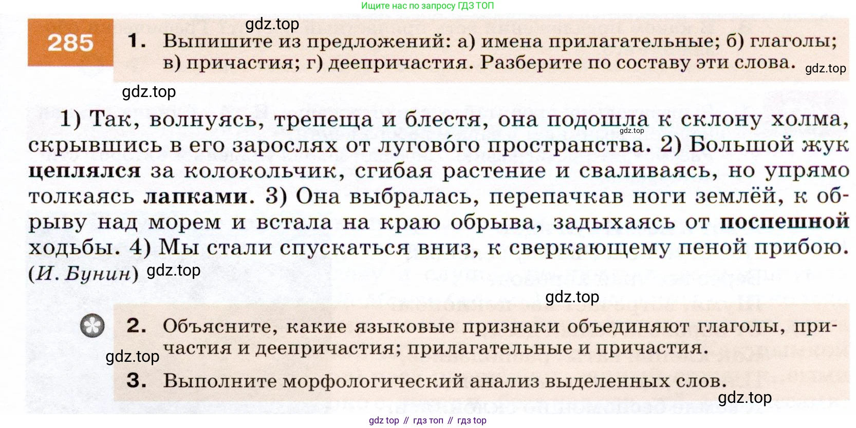 ГДЗ Русский язык, 7 класс Учебник, авторы: Разумовская Маргарита Михайловна, Львова Светлана Ивановна, Капинос Валентина Ивановна, Львов Валентин Витальевич, Сергеева Наталья Николаевна, Соловейчик Марина Сергеевна, издательство Просвещение, Москва, 2021, белого цвета, страница 107, номер 285, Условие