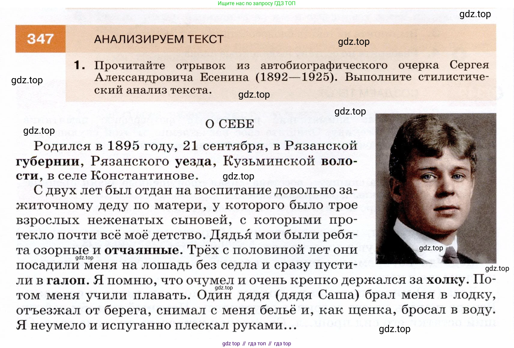 ГДЗ Русский язык, 7 класс Учебник, авторы: Разумовская Маргарита Михайловна, Львова Светлана Ивановна, Капинос Валентина Ивановна, Львов Валентин Витальевич, Сергеева Наталья Николаевна, Соловейчик Марина Сергеевна, издательство Просвещение, Москва, 2021, белого цвета, страница 131, номер 347, Условие