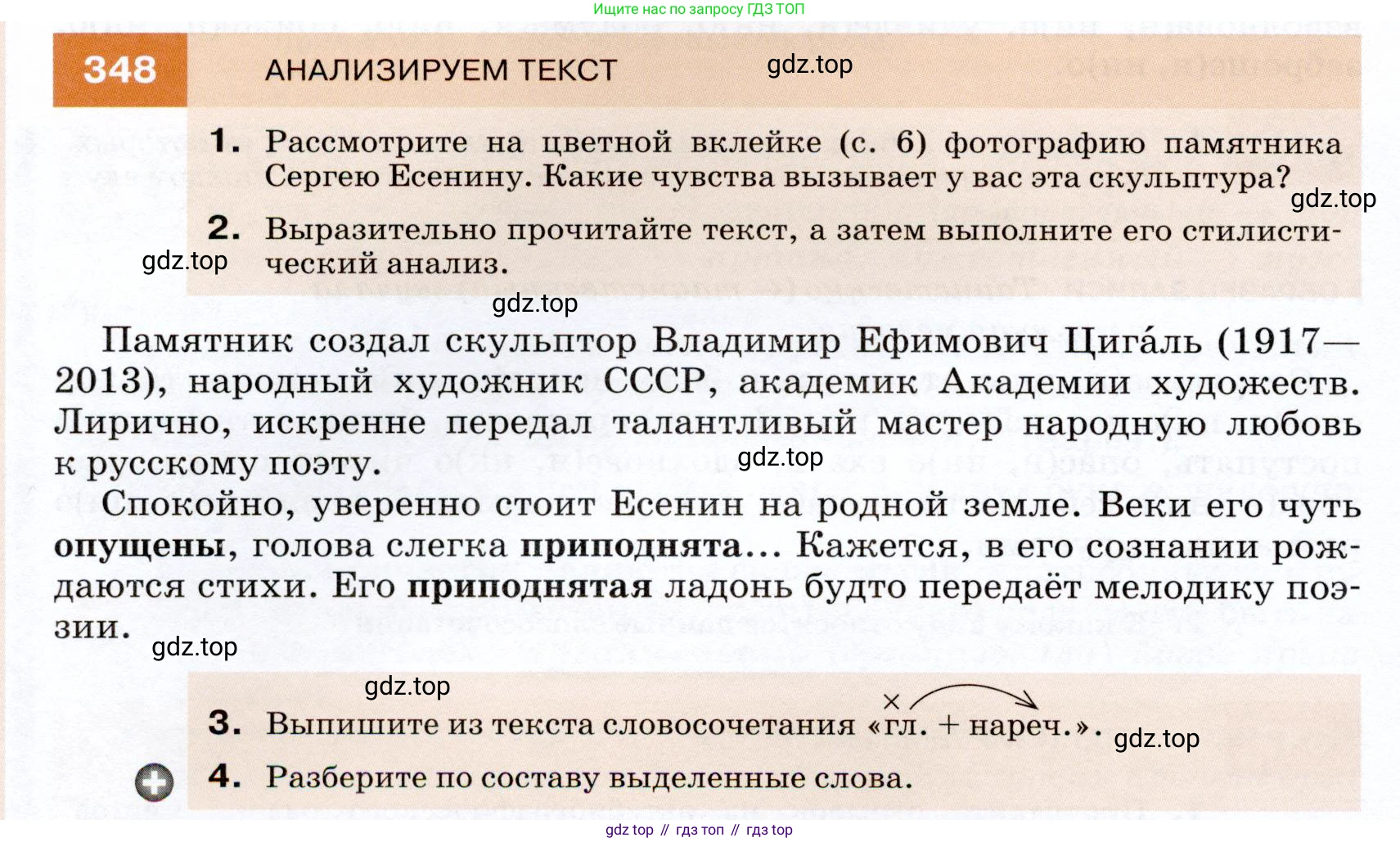 ГДЗ Русский язык, 7 класс Учебник, авторы: Разумовская Маргарита Михайловна, Львова Светлана Ивановна, Капинос Валентина Ивановна, Львов Валентин Витальевич, Сергеева Наталья Николаевна, Соловейчик Марина Сергеевна, издательство Просвещение, Москва, 2021, белого цвета, страница 132, номер 348, Условие