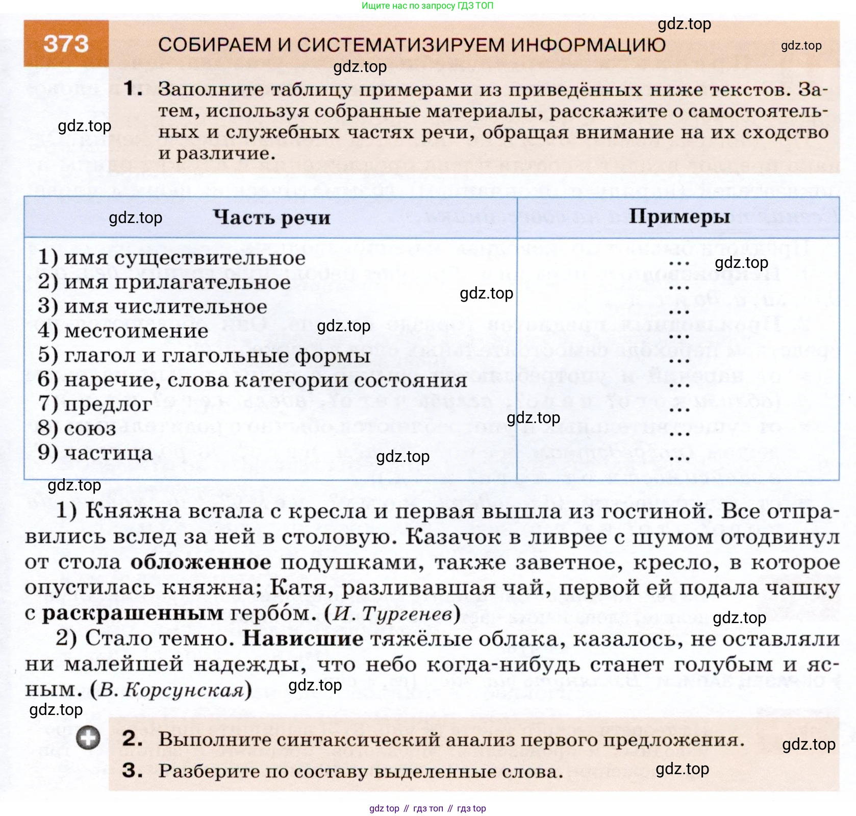 ГДЗ Русский язык, 7 класс Учебник, авторы: Разумовская Маргарита Михайловна, Львова Светлана Ивановна, Капинос Валентина Ивановна, Львов Валентин Витальевич, Сергеева Наталья Николаевна, Соловейчик Марина Сергеевна, издательство Просвещение, Москва, 2021, белого цвета, страница 141, номер 373, Условие