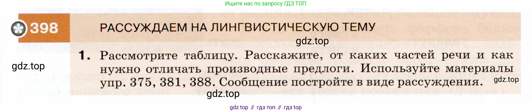 ГДЗ Русский язык, 7 класс Учебник, авторы: Разумовская Маргарита Михайловна, Львова Светлана Ивановна, Капинос Валентина Ивановна, Львов Валентин Витальевич, Сергеева Наталья Николаевна, Соловейчик Марина Сергеевна, издательство Просвещение, Москва, 2021, белого цвета, страница 150, номер 398, Условие