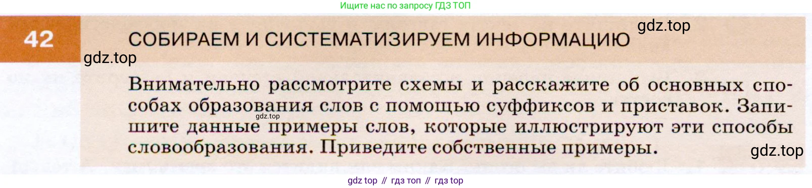 ГДЗ Русский язык, 7 класс Учебник, авторы: Разумовская Маргарита Михайловна, Львова Светлана Ивановна, Капинос Валентина Ивановна, Львов Валентин Витальевич, Сергеева Наталья Николаевна, Соловейчик Марина Сергеевна, издательство Просвещение, Москва, 2021, белого цвета, страница 20, номер 42, Условие
