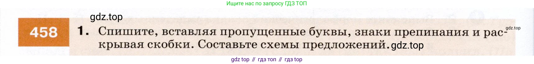 ГДЗ Русский язык, 7 класс Учебник, авторы: Разумовская Маргарита Михайловна, Львова Светлана Ивановна, Капинос Валентина Ивановна, Львов Валентин Витальевич, Сергеева Наталья Николаевна, Соловейчик Марина Сергеевна, издательство Просвещение, Москва, 2021, белого цвета, страница 174, номер 458, Условие