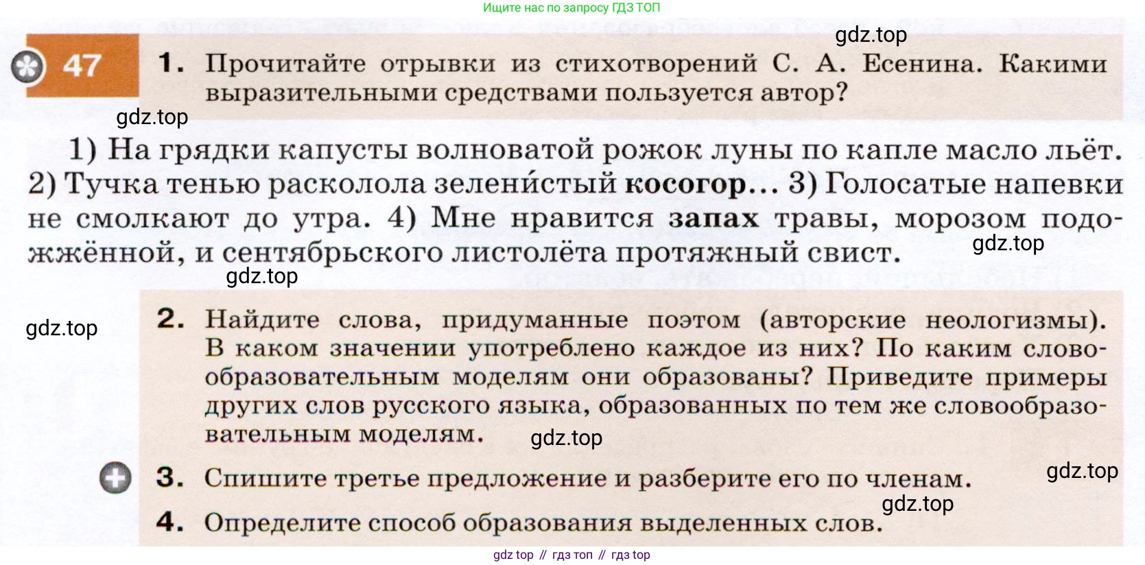 ГДЗ Русский язык, 7 класс Учебник, авторы: Разумовская Маргарита Михайловна, Львова Светлана Ивановна, Капинос Валентина Ивановна, Львов Валентин Витальевич, Сергеева Наталья Николаевна, Соловейчик Марина Сергеевна, издательство Просвещение, Москва, 2021, белого цвета, страница 22, номер 47, Условие