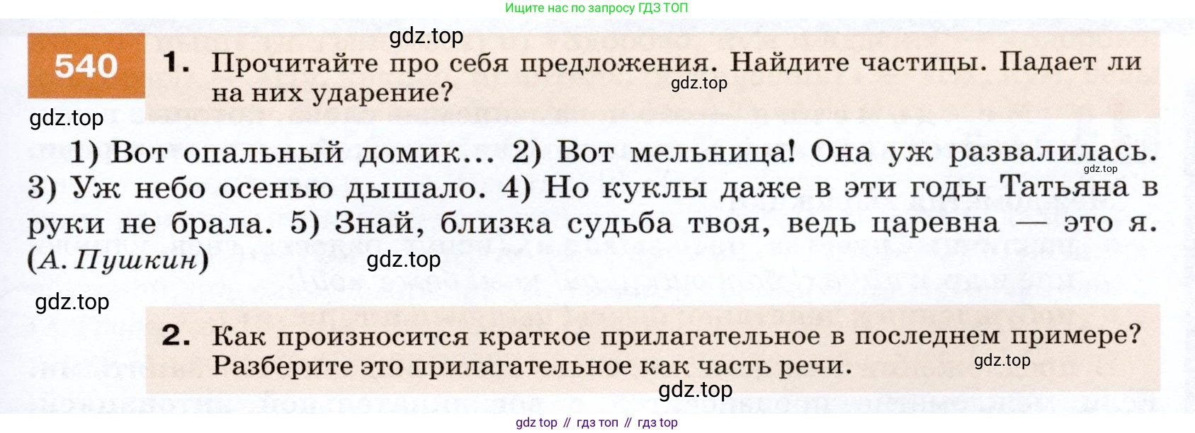ГДЗ Русский язык, 7 класс Учебник, авторы: Разумовская Маргарита Михайловна, Львова Светлана Ивановна, Капинос Валентина Ивановна, Львов Валентин Витальевич, Сергеева Наталья Николаевна, Соловейчик Марина Сергеевна, издательство Просвещение, Москва, 2021, белого цвета, страница 207, номер 540, Условие