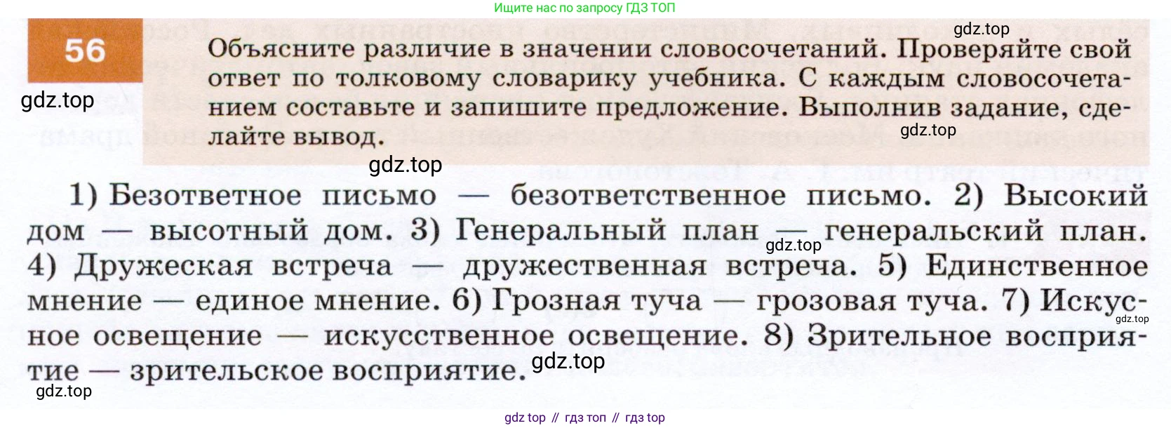 ГДЗ Русский язык, 7 класс Учебник, авторы: Разумовская Маргарита Михайловна, Львова Светлана Ивановна, Капинос Валентина Ивановна, Львов Валентин Витальевич, Сергеева Наталья Николаевна, Соловейчик Марина Сергеевна, издательство Просвещение, Москва, 2021, белого цвета, страница 24, номер 56, Условие