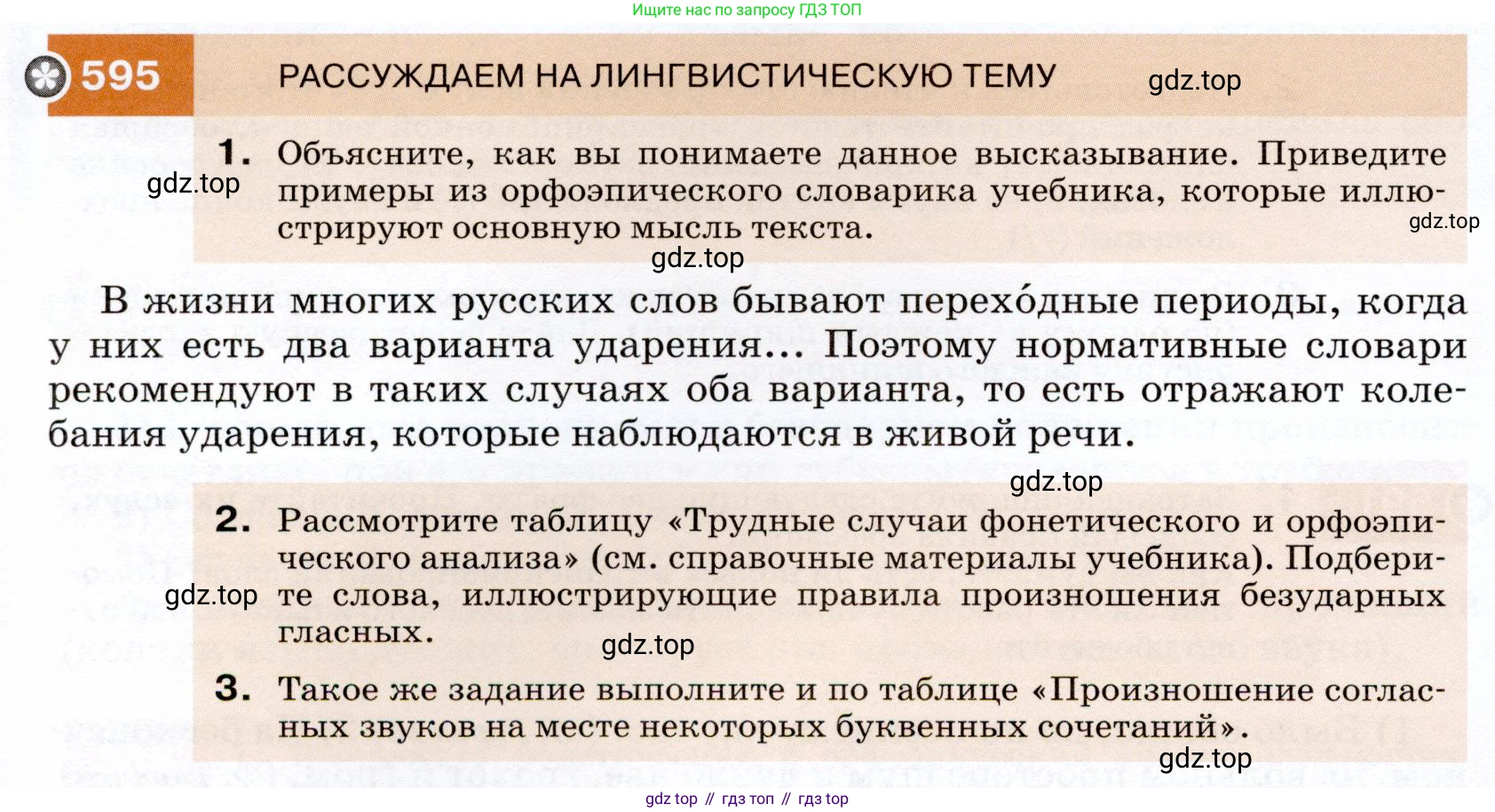 ГДЗ Русский язык, 7 класс Учебник, авторы: Разумовская Маргарита Михайловна, Львова Светлана Ивановна, Капинос Валентина Ивановна, Львов Валентин Витальевич, Сергеева Наталья Николаевна, Соловейчик Марина Сергеевна, издательство Просвещение, Москва, 2021, белого цвета, страница 228, номер 595, Условие
