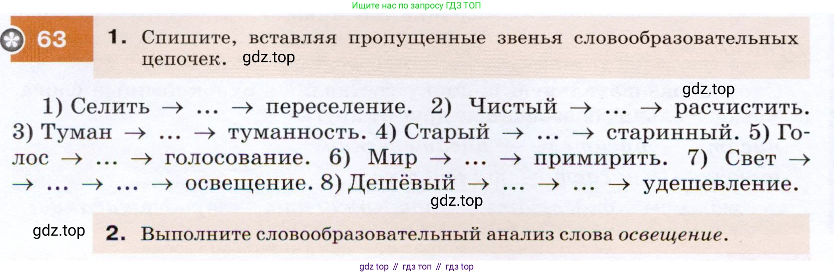 ГДЗ Русский язык, 7 класс Учебник, авторы: Разумовская Маргарита Михайловна, Львова Светлана Ивановна, Капинос Валентина Ивановна, Львов Валентин Витальевич, Сергеева Наталья Николаевна, Соловейчик Марина Сергеевна, издательство Просвещение, Москва, 2021, белого цвета, страница 26, номер 63, Условие