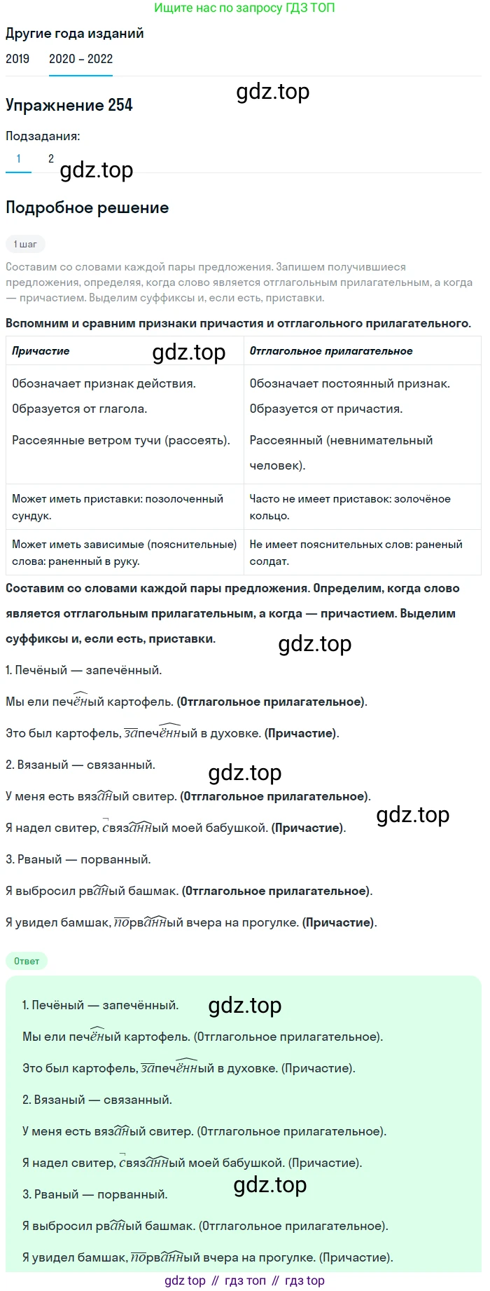 ГДЗ Русский язык, 7 класс Учебник, авторы: Разумовская Маргарита Михайловна, Львова Светлана Ивановна, Капинос Валентина Ивановна, Львов Валентин Витальевич, Сергеева Наталья Николаевна, Соловейчик Марина Сергеевна, издательство Просвещение, Москва, 2021, белого цвета, страница 93, номер 254, Решение 1