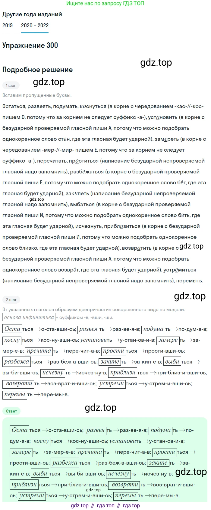 ГДЗ Русский язык, 7 класс Учебник, авторы: Разумовская Маргарита Михайловна, Львова Светлана Ивановна, Капинос Валентина Ивановна, Львов Валентин Витальевич, Сергеева Наталья Николаевна, Соловейчик Марина Сергеевна, издательство Просвещение, Москва, 2021, белого цвета, страница 113, номер 300, Решение 1