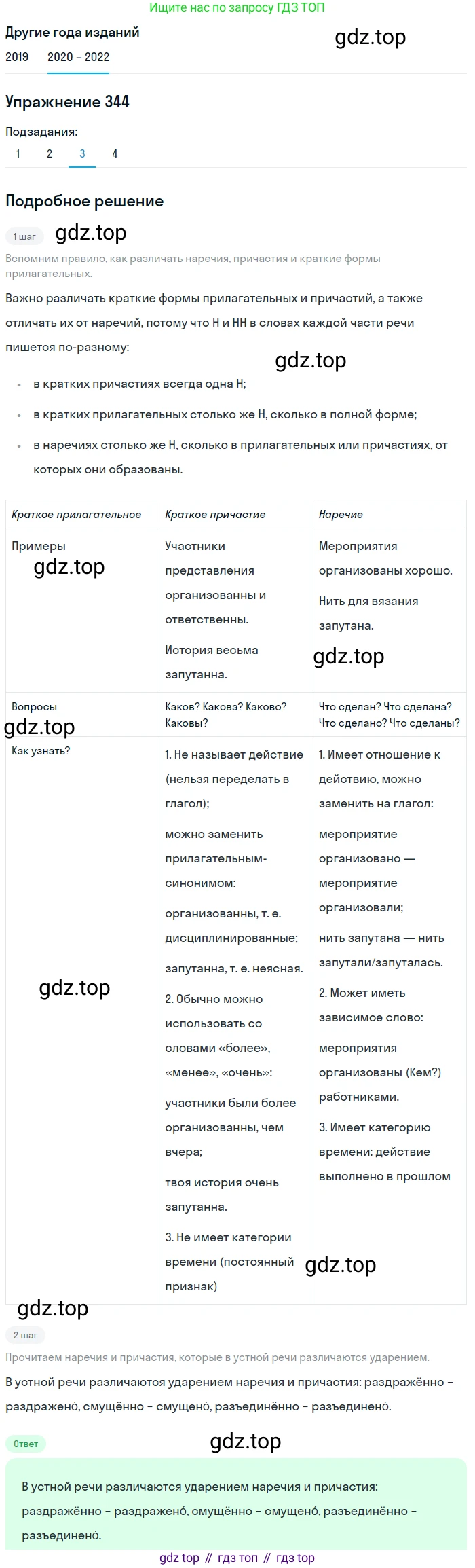 ГДЗ Русский язык, 7 класс Учебник, авторы: Разумовская Маргарита Михайловна, Львова Светлана Ивановна, Капинос Валентина Ивановна, Львов Валентин Витальевич, Сергеева Наталья Николаевна, Соловейчик Марина Сергеевна, издательство Просвещение, Москва, 2021, белого цвета, страница 130, номер 344, Решение 1 (продолжение 3)