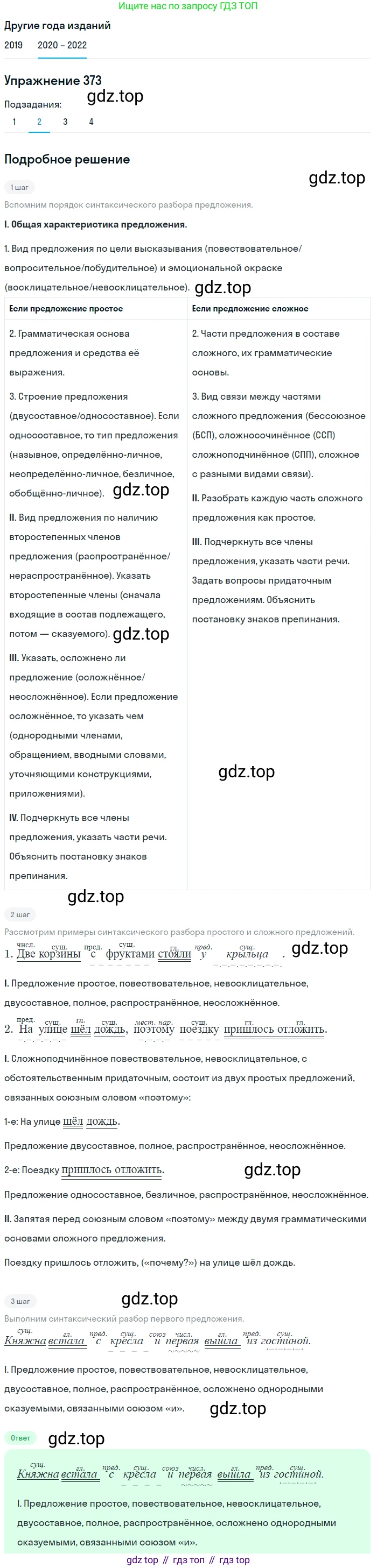 ГДЗ Русский язык, 7 класс Учебник, авторы: Разумовская Маргарита Михайловна, Львова Светлана Ивановна, Капинос Валентина Ивановна, Львов Валентин Витальевич, Сергеева Наталья Николаевна, Соловейчик Марина Сергеевна, издательство Просвещение, Москва, 2021, белого цвета, страница 141, номер 373, Решение 1 (продолжение 2)