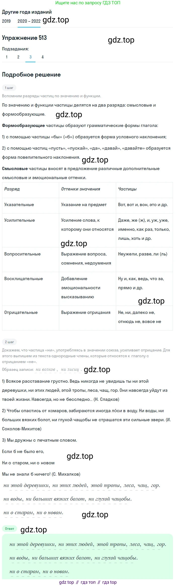 ГДЗ Русский язык, 7 класс Учебник, авторы: Разумовская Маргарита Михайловна, Львова Светлана Ивановна, Капинос Валентина Ивановна, Львов Валентин Витальевич, Сергеева Наталья Николаевна, Соловейчик Марина Сергеевна, издательство Просвещение, Москва, 2021, белого цвета, страница 195, номер 513, Решение 1 (продолжение 3)