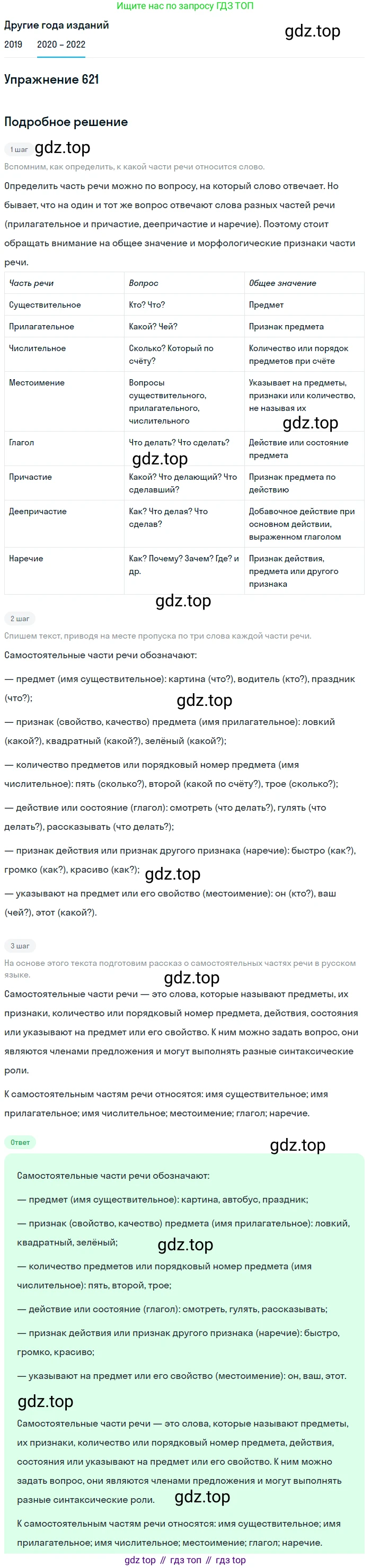 ГДЗ Русский язык, 7 класс Учебник, авторы: Разумовская Маргарита Михайловна, Львова Светлана Ивановна, Капинос Валентина Ивановна, Львов Валентин Витальевич, Сергеева Наталья Николаевна, Соловейчик Марина Сергеевна, издательство Просвещение, Москва, 2021, белого цвета, страница 235, номер 621, Решение 1