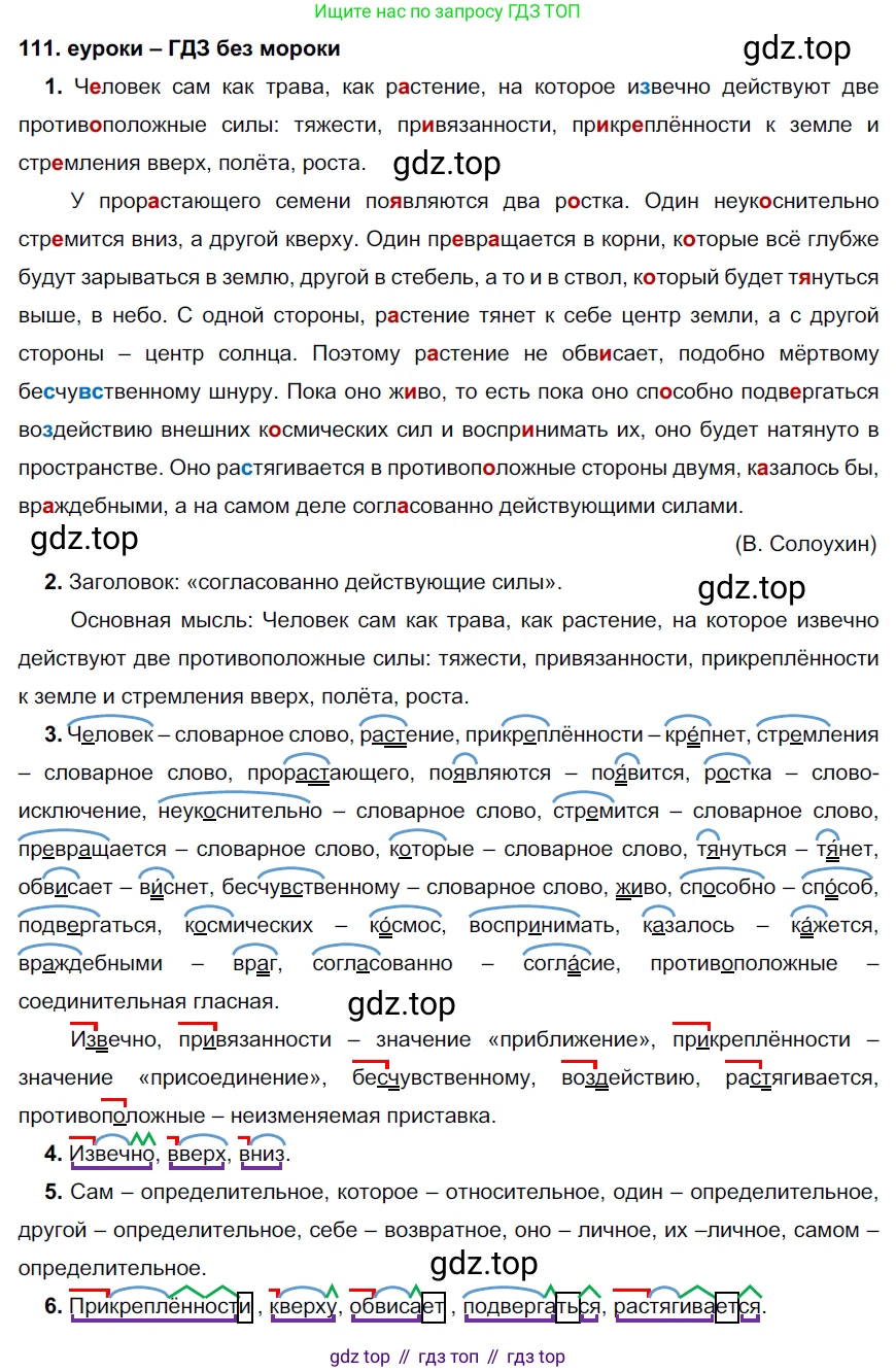 ГДЗ Русский язык, 7 класс Учебник, авторы: Разумовская Маргарита Михайловна, Львова Светлана Ивановна, Капинос Валентина Ивановна, Львов Валентин Витальевич, Сергеева Наталья Николаевна, Соловейчик Марина Сергеевна, издательство Просвещение, Москва, 2021, белого цвета, страница 41, номер 111, Решение 2