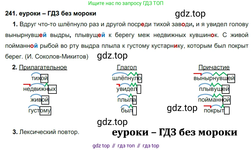 ГДЗ Русский язык, 7 класс Учебник, авторы: Разумовская Маргарита Михайловна, Львова Светлана Ивановна, Капинос Валентина Ивановна, Львов Валентин Витальевич, Сергеева Наталья Николаевна, Соловейчик Марина Сергеевна, издательство Просвещение, Москва, 2021, белого цвета, страница 89, номер 241, Решение 2