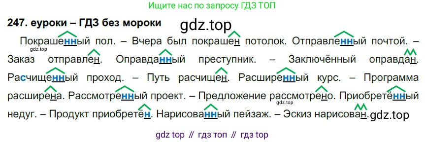 ГДЗ Русский язык, 7 класс Учебник, авторы: Разумовская Маргарита Михайловна, Львова Светлана Ивановна, Капинос Валентина Ивановна, Львов Валентин Витальевич, Сергеева Наталья Николаевна, Соловейчик Марина Сергеевна, издательство Просвещение, Москва, 2021, белого цвета, страница 91, номер 247, Решение 2