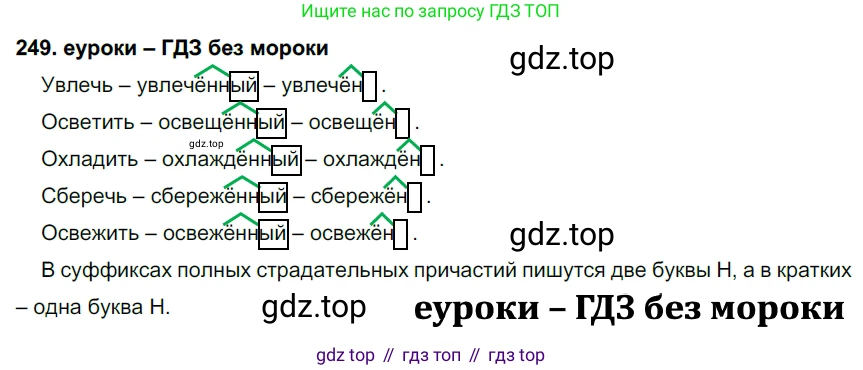 ГДЗ Русский язык, 7 класс Учебник, авторы: Разумовская Маргарита Михайловна, Львова Светлана Ивановна, Капинос Валентина Ивановна, Львов Валентин Витальевич, Сергеева Наталья Николаевна, Соловейчик Марина Сергеевна, издательство Просвещение, Москва, 2021, белого цвета, страница 91, номер 249, Решение 2