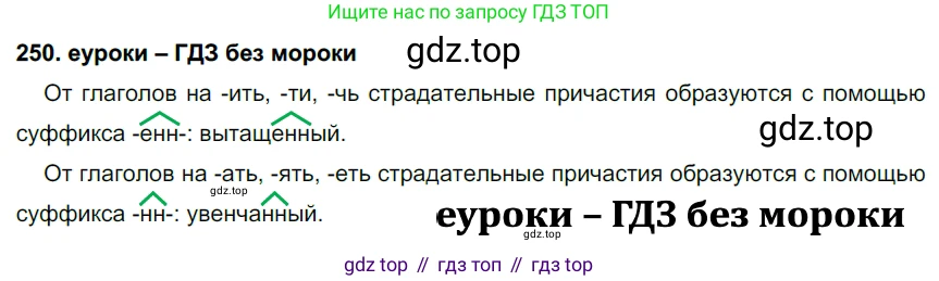 ГДЗ Русский язык, 7 класс Учебник, авторы: Разумовская Маргарита Михайловна, Львова Светлана Ивановна, Капинос Валентина Ивановна, Львов Валентин Витальевич, Сергеева Наталья Николаевна, Соловейчик Марина Сергеевна, издательство Просвещение, Москва, 2021, белого цвета, страница 91, номер 250, Решение 2