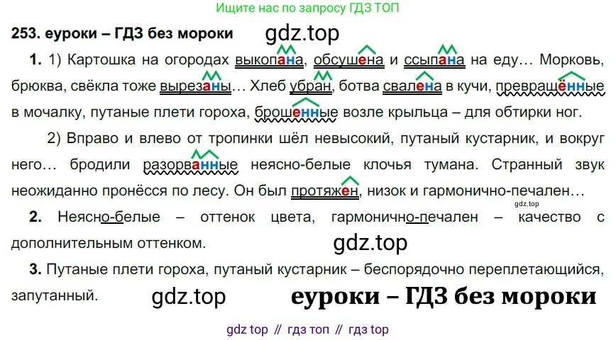 ГДЗ Русский язык, 7 класс Учебник, авторы: Разумовская Маргарита Михайловна, Львова Светлана Ивановна, Капинос Валентина Ивановна, Львов Валентин Витальевич, Сергеева Наталья Николаевна, Соловейчик Марина Сергеевна, издательство Просвещение, Москва, 2021, белого цвета, страница 92, номер 253, Решение 2