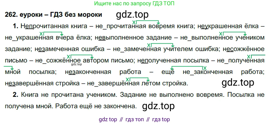 ГДЗ Русский язык, 7 класс Учебник, авторы: Разумовская Маргарита Михайловна, Львова Светлана Ивановна, Капинос Валентина Ивановна, Львов Валентин Витальевич, Сергеева Наталья Николаевна, Соловейчик Марина Сергеевна, издательство Просвещение, Москва, 2021, белого цвета, страница 97, номер 262, Решение 2