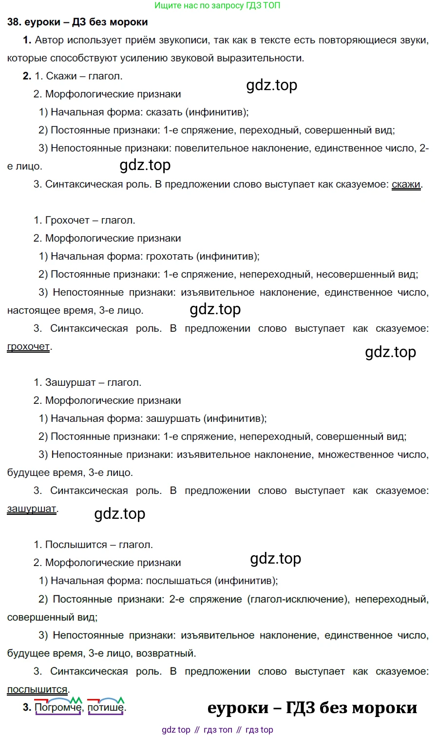 ГДЗ Русский язык, 7 класс Учебник, авторы: Разумовская Маргарита Михайловна, Львова Светлана Ивановна, Капинос Валентина Ивановна, Львов Валентин Витальевич, Сергеева Наталья Николаевна, Соловейчик Марина Сергеевна, издательство Просвещение, Москва, 2021, белого цвета, страница 19, номер 38, Решение 2