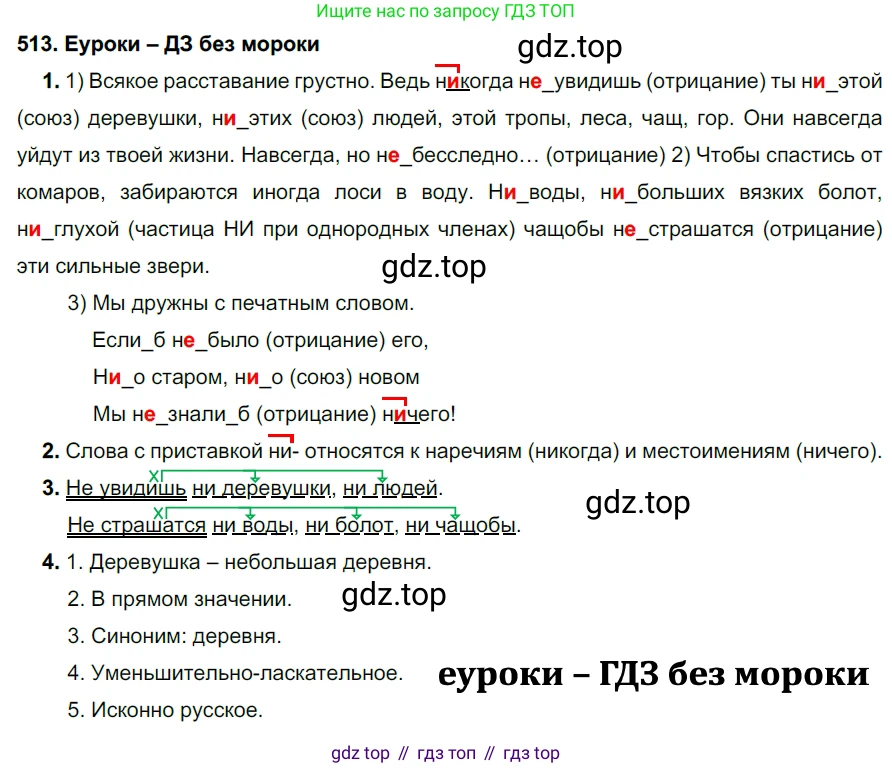 ГДЗ Русский язык, 7 класс Учебник, авторы: Разумовская Маргарита Михайловна, Львова Светлана Ивановна, Капинос Валентина Ивановна, Львов Валентин Витальевич, Сергеева Наталья Николаевна, Соловейчик Марина Сергеевна, издательство Просвещение, Москва, 2021, белого цвета, страница 195, номер 513, Решение 2
