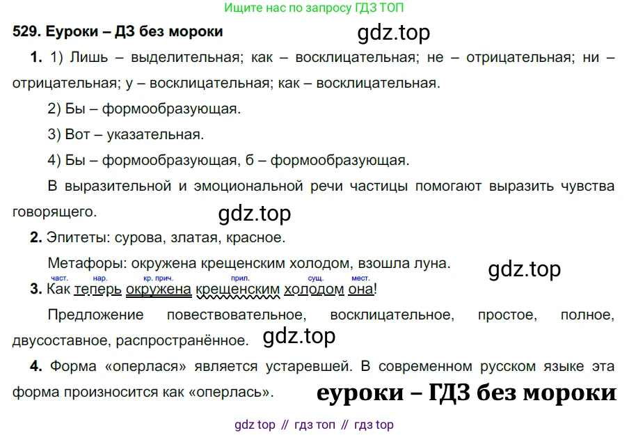 ГДЗ Русский язык, 7 класс Учебник, авторы: Разумовская Маргарита Михайловна, Львова Светлана Ивановна, Капинос Валентина Ивановна, Львов Валентин Витальевич, Сергеева Наталья Николаевна, Соловейчик Марина Сергеевна, издательство Просвещение, Москва, 2021, белого цвета, страница 203, номер 529, Решение 2