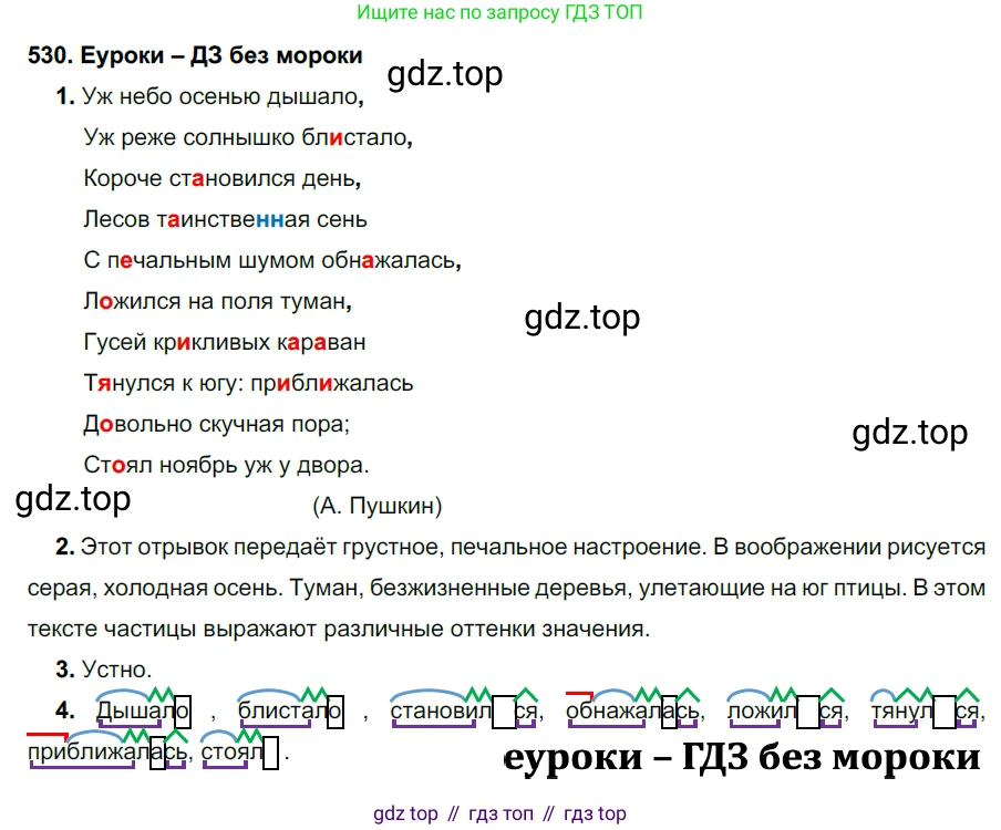 ГДЗ Русский язык, 7 класс Учебник, авторы: Разумовская Маргарита Михайловна, Львова Светлана Ивановна, Капинос Валентина Ивановна, Львов Валентин Витальевич, Сергеева Наталья Николаевна, Соловейчик Марина Сергеевна, издательство Просвещение, Москва, 2021, белого цвета, страница 203, номер 530, Решение 2