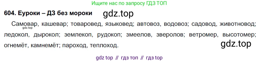 ГДЗ Русский язык, 7 класс Учебник, авторы: Разумовская Маргарита Михайловна, Львова Светлана Ивановна, Капинос Валентина Ивановна, Львов Валентин Витальевич, Сергеева Наталья Николаевна, Соловейчик Марина Сергеевна, издательство Просвещение, Москва, 2021, белого цвета, страница 230, номер 604, Решение 2