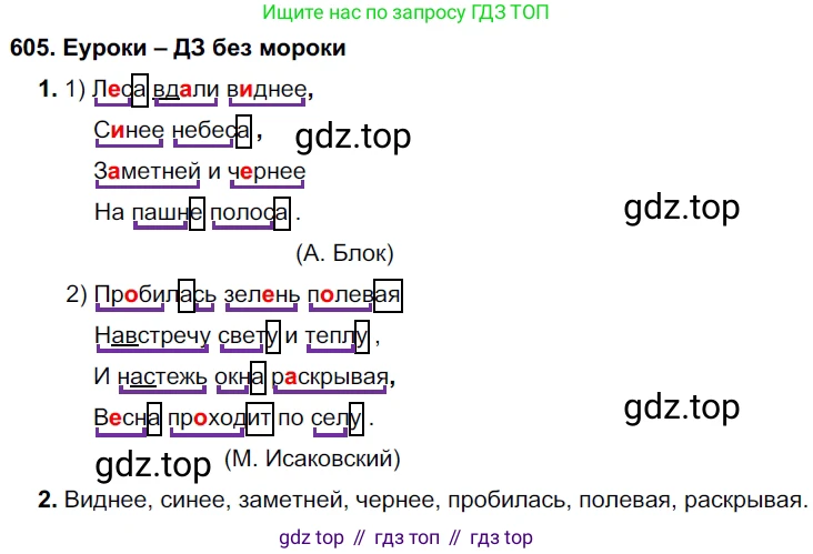 ГДЗ Русский язык, 7 класс Учебник, авторы: Разумовская Маргарита Михайловна, Львова Светлана Ивановна, Капинос Валентина Ивановна, Львов Валентин Витальевич, Сергеева Наталья Николаевна, Соловейчик Марина Сергеевна, издательство Просвещение, Москва, 2021, белого цвета, страница 230, номер 605, Решение 2