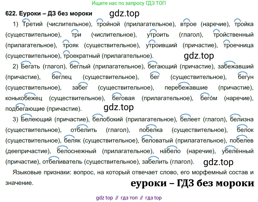ГДЗ Русский язык, 7 класс Учебник, авторы: Разумовская Маргарита Михайловна, Львова Светлана Ивановна, Капинос Валентина Ивановна, Львов Валентин Витальевич, Сергеева Наталья Николаевна, Соловейчик Марина Сергеевна, издательство Просвещение, Москва, 2021, белого цвета, страница 235, номер 622, Решение 2