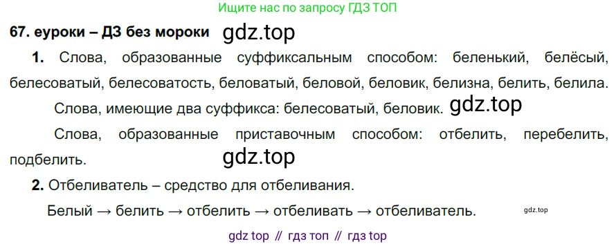 ГДЗ Русский язык, 7 класс Учебник, авторы: Разумовская Маргарита Михайловна, Львова Светлана Ивановна, Капинос Валентина Ивановна, Львов Валентин Витальевич, Сергеева Наталья Николаевна, Соловейчик Марина Сергеевна, издательство Просвещение, Москва, 2021, белого цвета, страница 27, номер 67, Решение 2