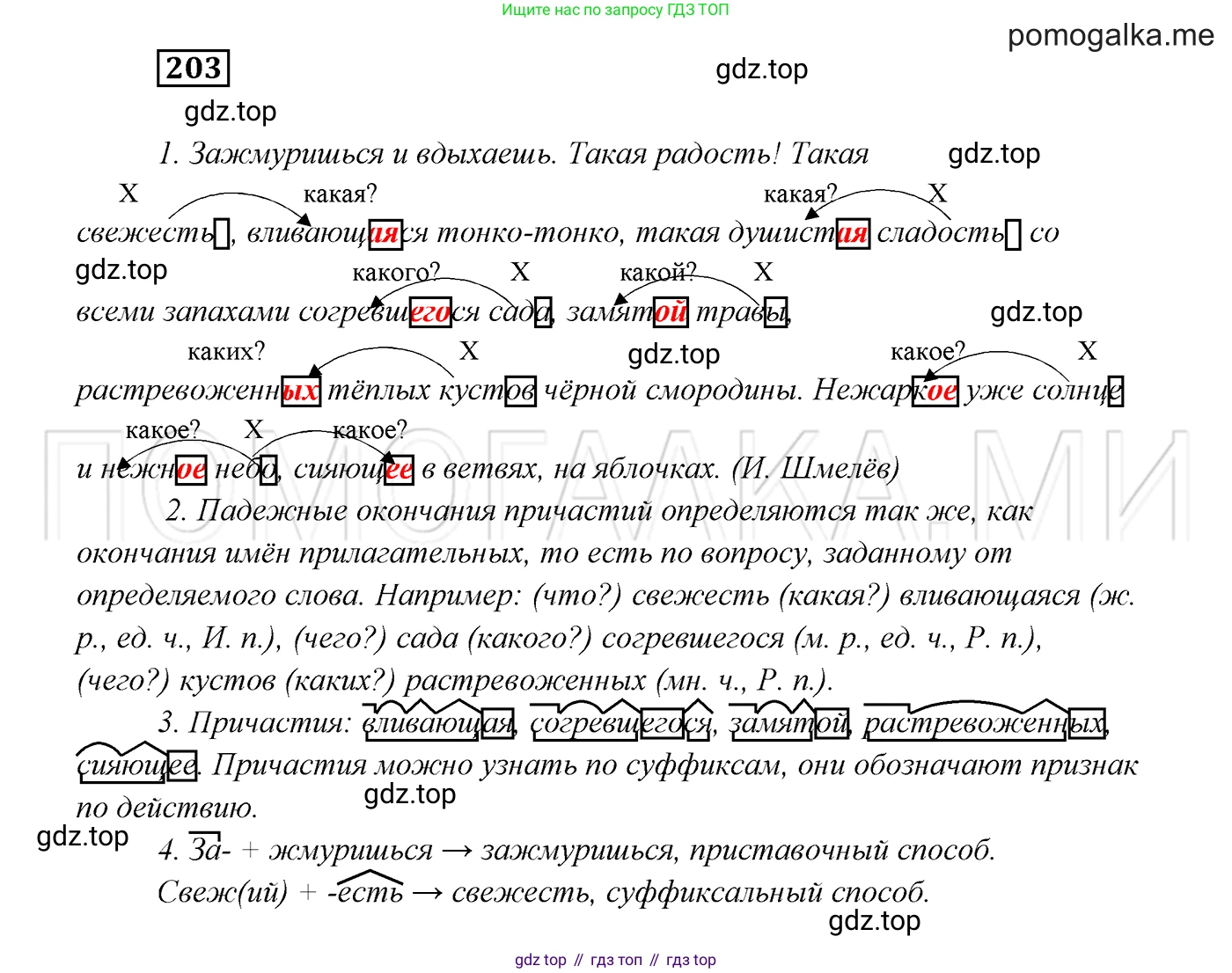 ГДЗ Русский язык, 7 класс Учебник, авторы: Разумовская Маргарита Михайловна, Львова Светлана Ивановна, Капинос Валентина Ивановна, Львов Валентин Витальевич, Сергеева Наталья Николаевна, Соловейчик Марина Сергеевна, издательство Просвещение, Москва, 2021, белого цвета, страница 74, номер 203, Решение 3