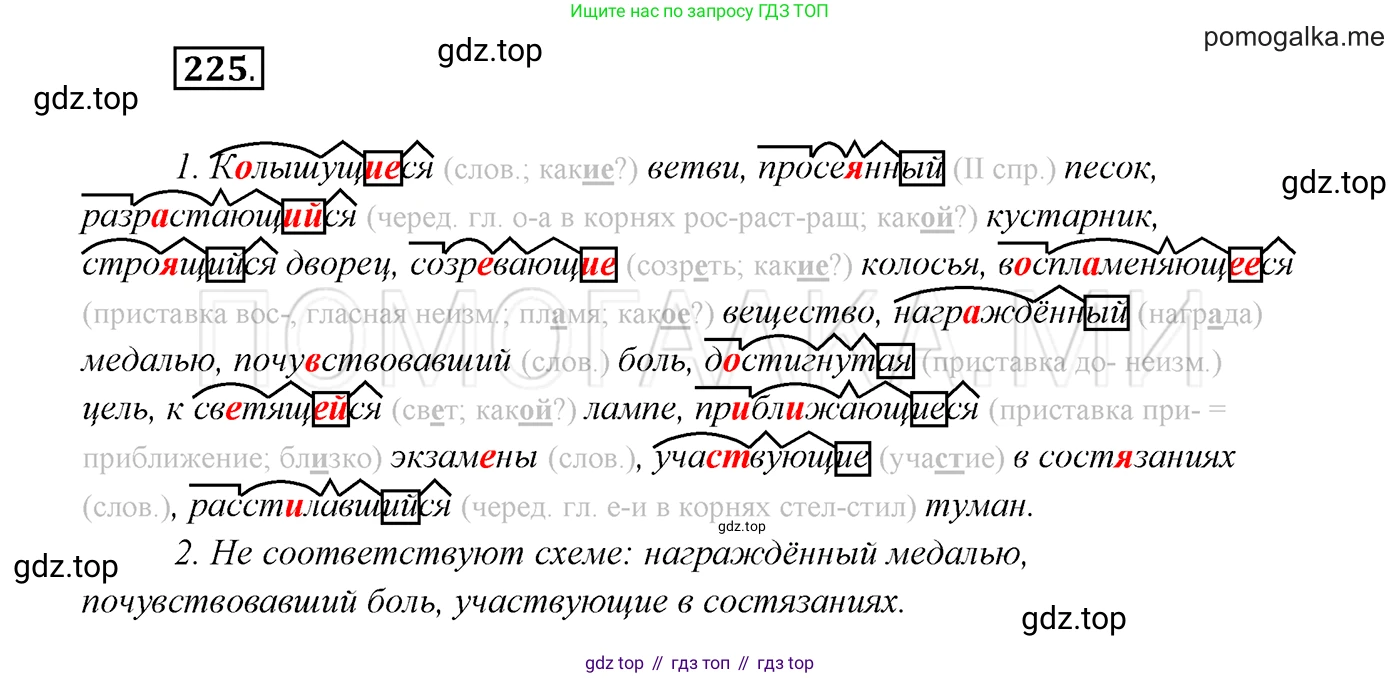 ГДЗ Русский язык, 7 класс Учебник, авторы: Разумовская Маргарита Михайловна, Львова Светлана Ивановна, Капинос Валентина Ивановна, Львов Валентин Витальевич, Сергеева Наталья Николаевна, Соловейчик Марина Сергеевна, издательство Просвещение, Москва, 2021, белого цвета, страница 82, номер 225, Решение 3