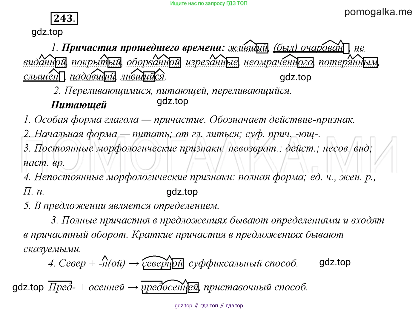 ГДЗ Русский язык, 7 класс Учебник, авторы: Разумовская Маргарита Михайловна, Львова Светлана Ивановна, Капинос Валентина Ивановна, Львов Валентин Витальевич, Сергеева Наталья Николаевна, Соловейчик Марина Сергеевна, издательство Просвещение, Москва, 2021, белого цвета, страница 89, номер 243, Решение 3