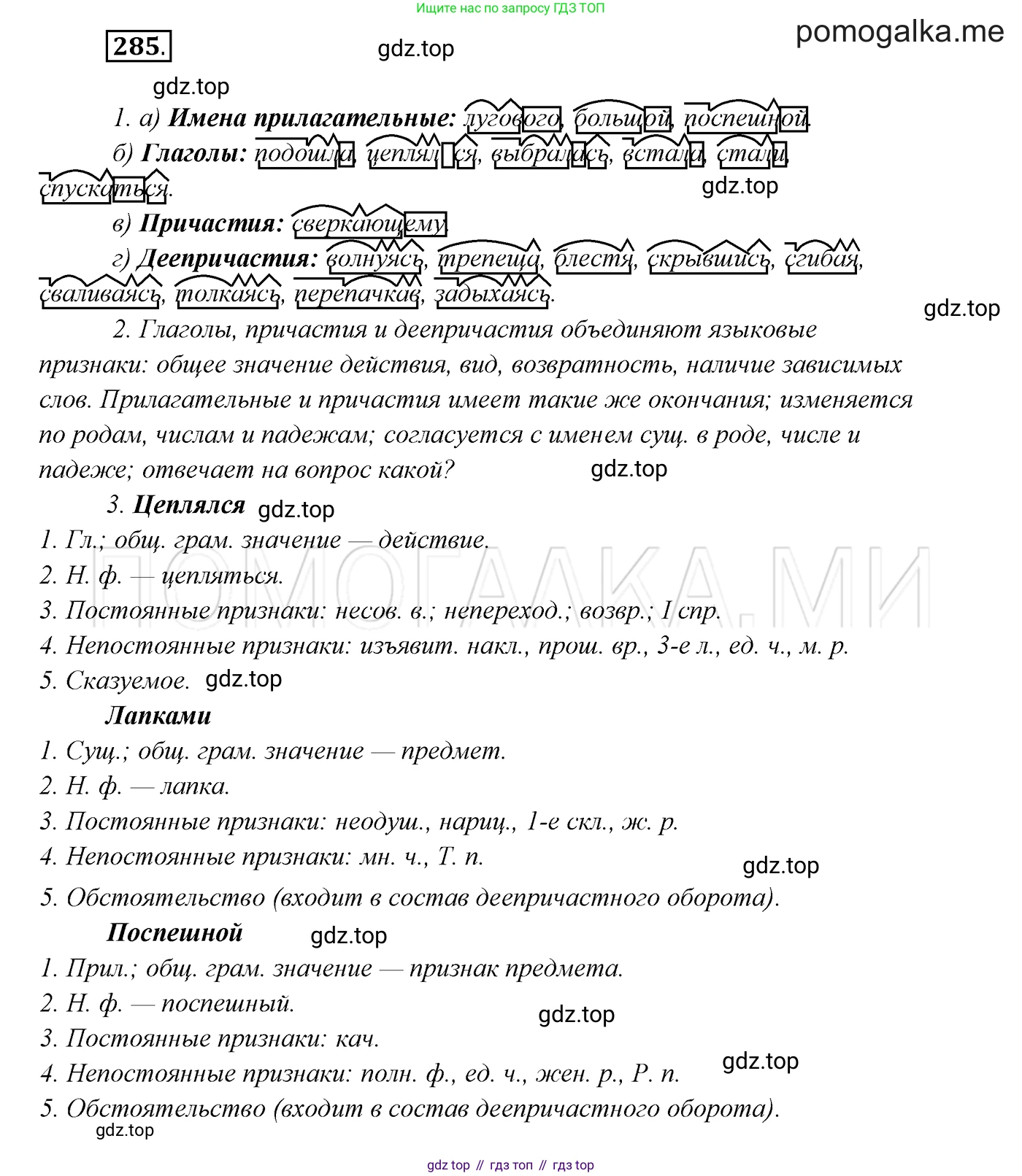 ГДЗ Русский язык, 7 класс Учебник, авторы: Разумовская Маргарита Михайловна, Львова Светлана Ивановна, Капинос Валентина Ивановна, Львов Валентин Витальевич, Сергеева Наталья Николаевна, Соловейчик Марина Сергеевна, издательство Просвещение, Москва, 2021, белого цвета, страница 107, номер 285, Решение 3