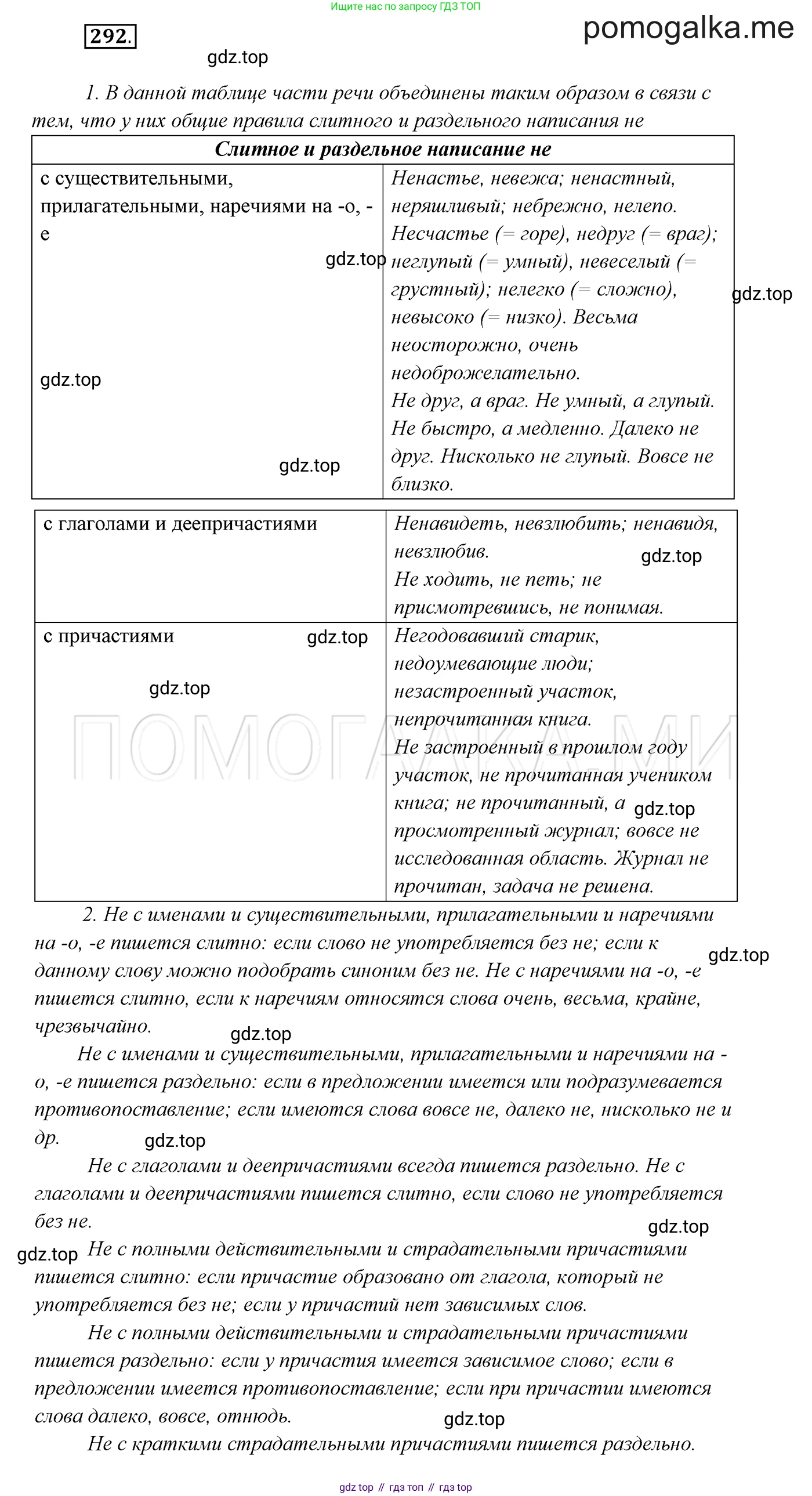 ГДЗ Русский язык, 7 класс Учебник, авторы: Разумовская Маргарита Михайловна, Львова Светлана Ивановна, Капинос Валентина Ивановна, Львов Валентин Витальевич, Сергеева Наталья Николаевна, Соловейчик Марина Сергеевна, издательство Просвещение, Москва, 2021, белого цвета, страница 110, номер 292, Решение 3