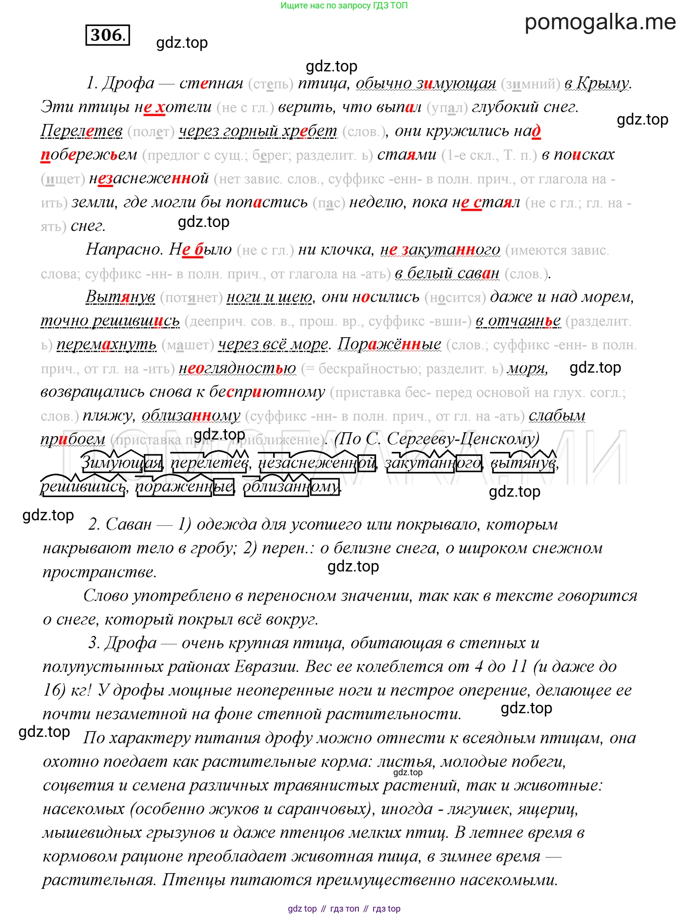 ГДЗ Русский язык, 7 класс Учебник, авторы: Разумовская Маргарита Михайловна, Львова Светлана Ивановна, Капинос Валентина Ивановна, Львов Валентин Витальевич, Сергеева Наталья Николаевна, Соловейчик Марина Сергеевна, издательство Просвещение, Москва, 2021, белого цвета, страница 115, номер 306, Решение 3
