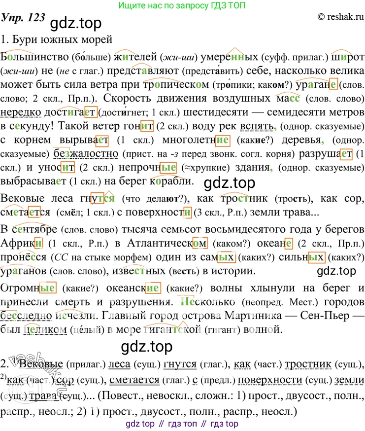 ГДЗ Русский язык, 7 класс Учебник, авторы: Разумовская Маргарита Михайловна, Львова Светлана Ивановна, Капинос Валентина Ивановна, Львов Валентин Витальевич, Сергеева Наталья Николаевна, Соловейчик Марина Сергеевна, издательство Просвещение, Москва, 2021, белого цвета, страница 45, номер 123, Решение 4