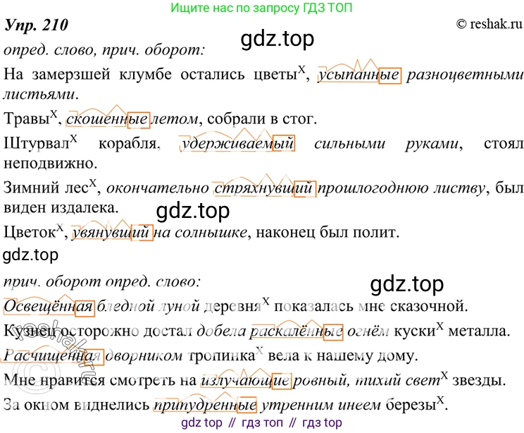 ГДЗ Русский язык, 7 класс Учебник, авторы: Разумовская Маргарита Михайловна, Львова Светлана Ивановна, Капинос Валентина Ивановна, Львов Валентин Витальевич, Сергеева Наталья Николаевна, Соловейчик Марина Сергеевна, издательство Просвещение, Москва, 2021, белого цвета, страница 76, номер 210, Решение 4