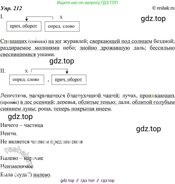 ГДЗ Русский язык, 7 класс Учебник, авторы: Разумовская Маргарита Михайловна, Львова Светлана Ивановна, Капинос Валентина Ивановна, Львов Валентин Витальевич, Сергеева Наталья Николаевна, Соловейчик Марина Сергеевна, издательство Просвещение, Москва, 2021, белого цвета, страница 77, номер 212, Решение 4