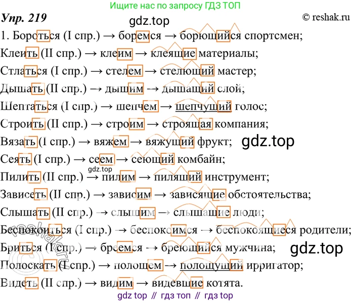 ГДЗ Русский язык, 7 класс Учебник, авторы: Разумовская Маргарита Михайловна, Львова Светлана Ивановна, Капинос Валентина Ивановна, Львов Валентин Витальевич, Сергеева Наталья Николаевна, Соловейчик Марина Сергеевна, издательство Просвещение, Москва, 2021, белого цвета, страница 81, номер 219, Решение 4
